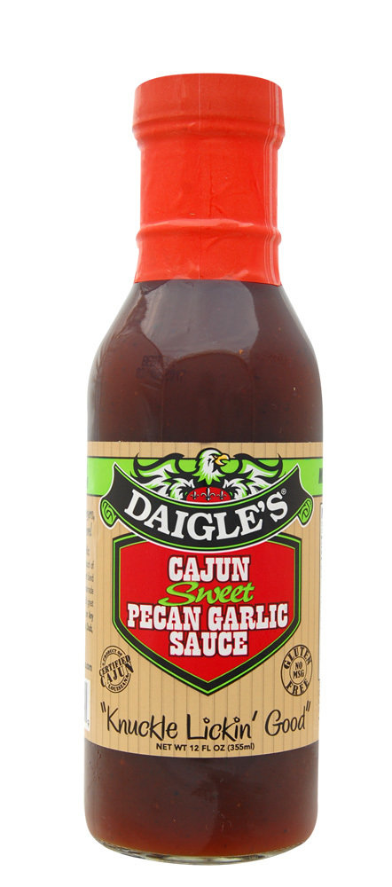 daigle"s cajun sweet pecan garlic sauce 12 oz