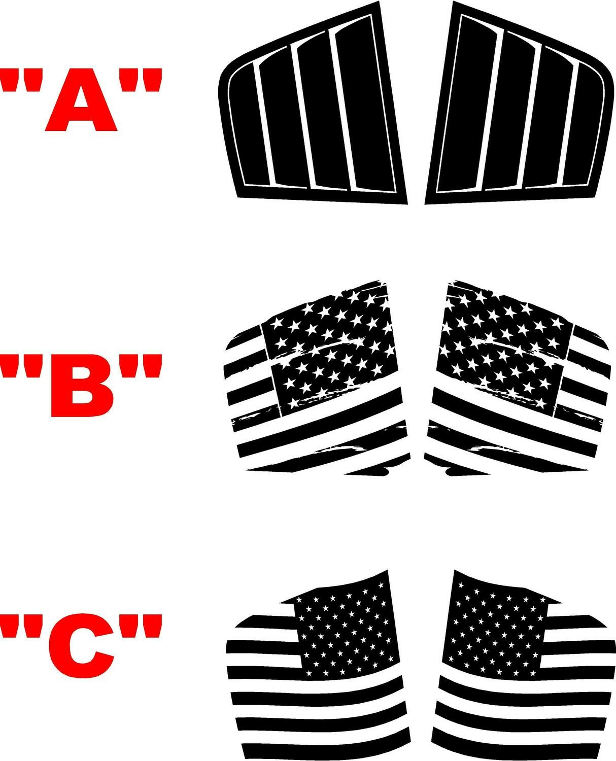 2011 - Up Charger Rear Quarter Window Graphics 2011 - Up Charger Rear Quarter Window Graphics