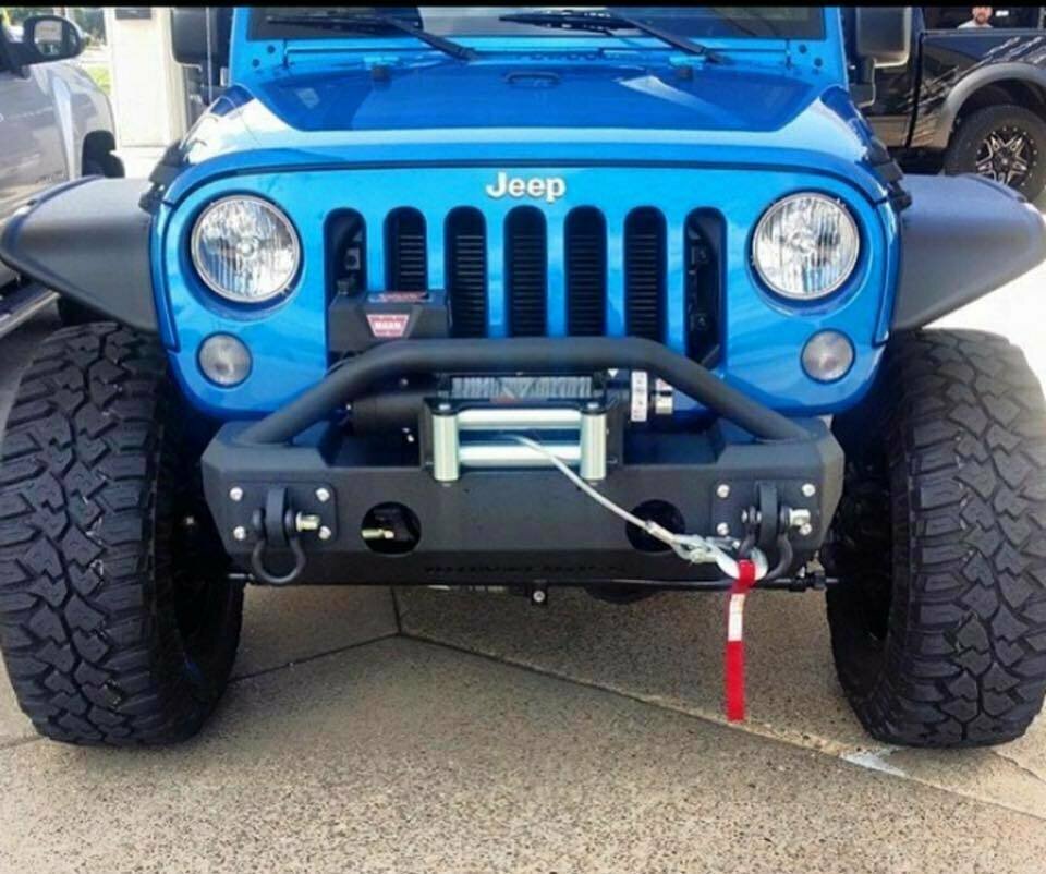 Iron Cross Stubby Front Bumper W Bar 07 17 Jeep Wrangler