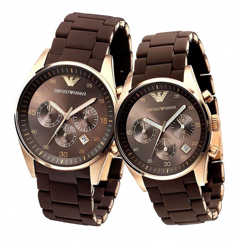 armani couple watch set