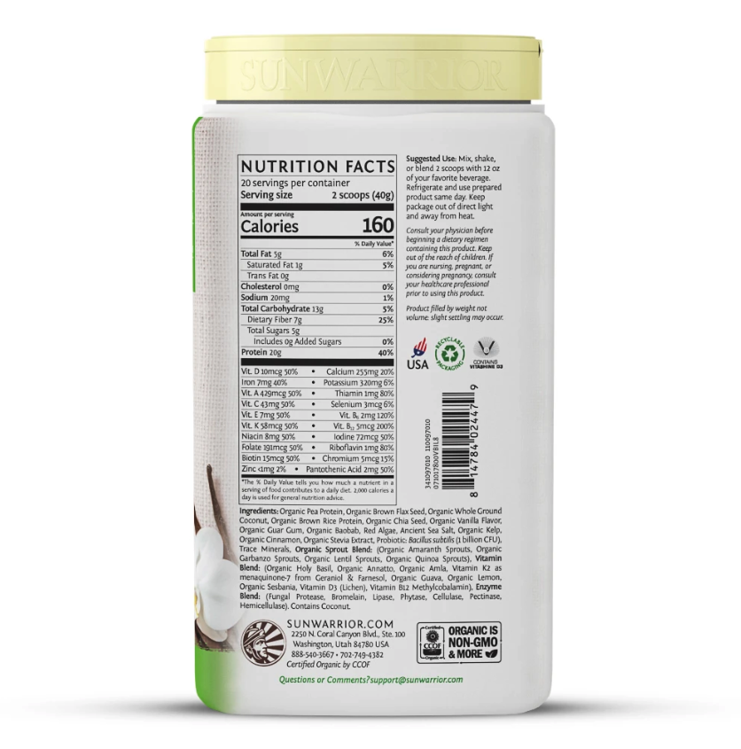 Sunwarrior Illumin8 Meal Replacement - 20 Servings