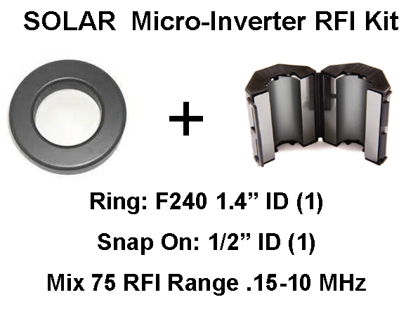 Solar Micro Inverter Pv Module Noise Filters 2 Id 1 4 Ring 1 2 Snap On Garage Door Opener Rfi Kit Palomar Engineers