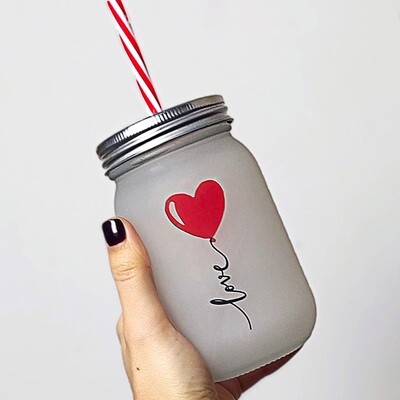 Банка c трубочкой Джар Love JA_20L024_KR