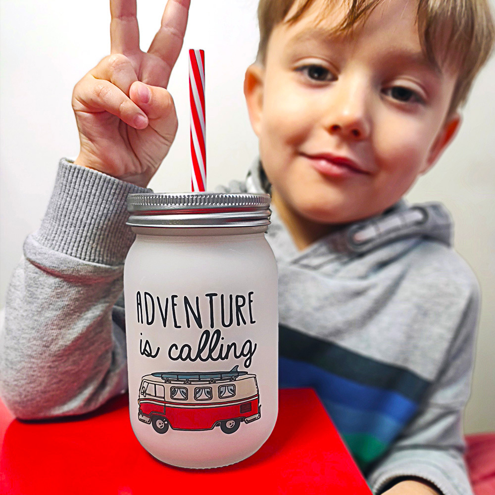 Банка c трубочкой Джар Adventure is calling Банка c трубочкой Джар Adventure is calling