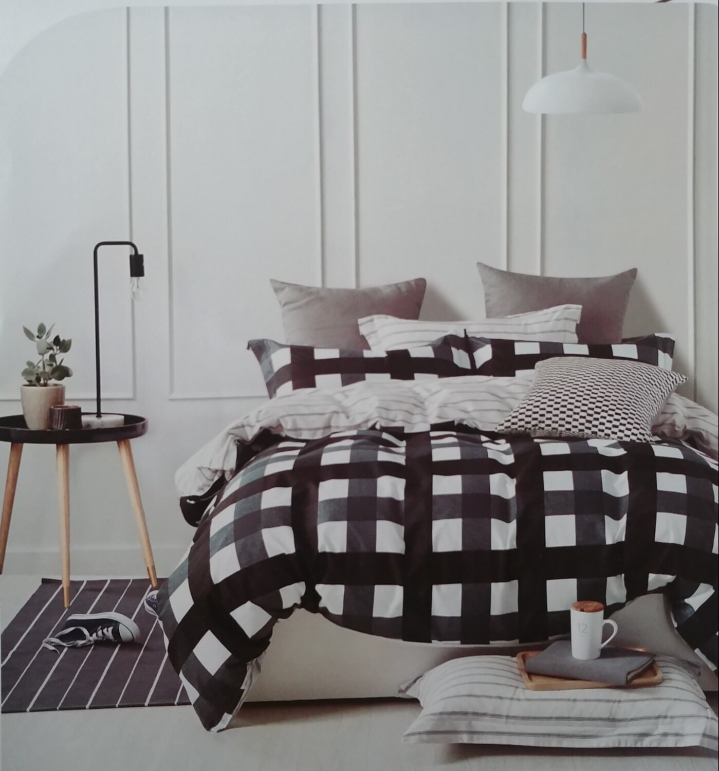 ALBERT STRIPES PLAID BEDDING SET ALBERT STRIPES PLAID BEDDING SET