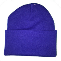blue wooly hat