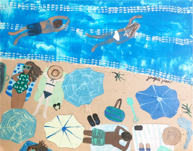 Blue Waves (16x20) 00036
