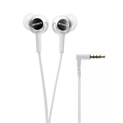 Sony MDR-EX155AP in-Ear Headphones with Mic, White Sony MDR-EX155AP in-Ear Headphones with Mic, White