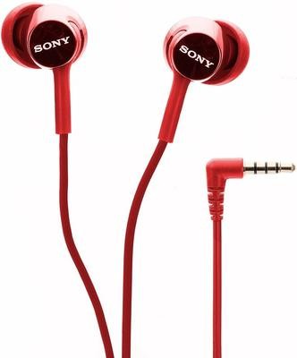 Sony MDR-EX155AP in-Ear Headphones with Mic, Red Sony MDR-EX155AP in-Ear Headphones with Mic, Red