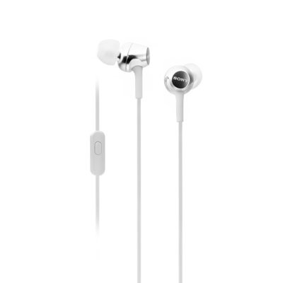 Sony MDR-EX255AP in-Ear Headphones with Mic, White Sony MDR-EX255AP in-Ear Headphones with Mic, White