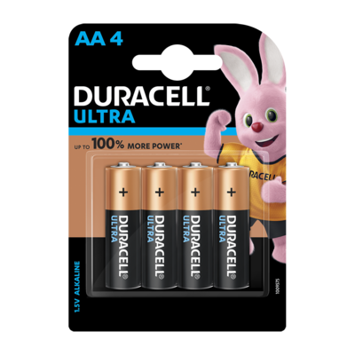 Duracell Ultra Alkaline AA, 4 Battery Duracell Ultra Alkaline AA, 4 Battery
