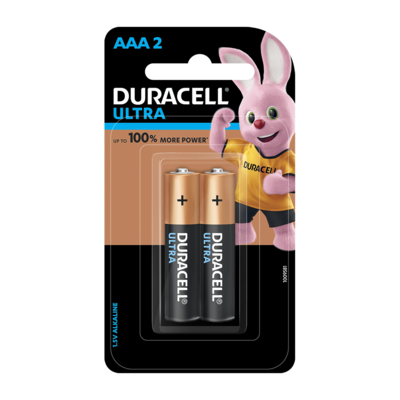 Duracell Ultra AAA, 2 Batteries, 1.5V Alkaline Duracell Ultra AAA, 2 Batteries, 1.5V Alkaline