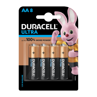 Duracell Ultra Alkaline AA, 8 Batteries Duracell Ultra Alkaline AA, 8 Batteries