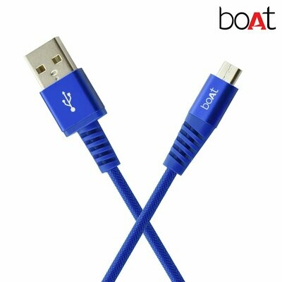 boAt para-Armour Micro USB Cable - 1.5m, Blue boAt para-Armour Micro USB Cable - 1.5m, Blue