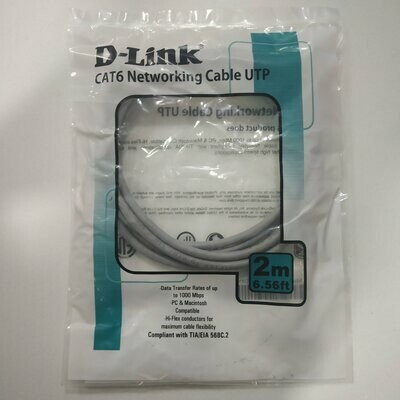 D-Link 2mtr Cat-6 Patch Cord Lan Cable D-Link 2mtr Cat-6 Patch Cord Lan Cable