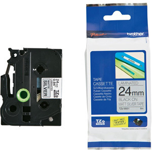 Brother Tze-M951 Black on Silver, Matt, 24mm Label Tape Brother Tze-M951 Black on Silver, Matt, 24mm Label Tape