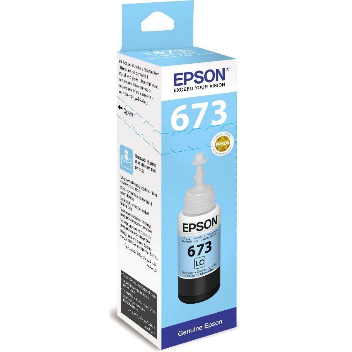 Epson Ink Bottle 673 Light Cyan For L800 L805 L810 L850 L1800 Rs550 Lt Online Store 8160