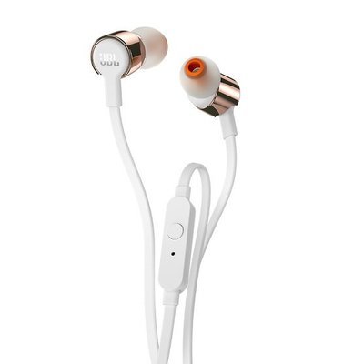 JBL T210 In-Ear Headphones with Mic, Rose Gold JBL T210 In-Ear Headphones with Mic, Rose Gold