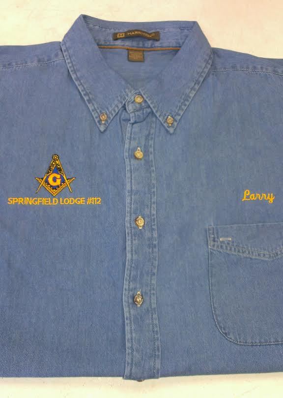 Custom Embroidered Masonic Lodge shirt Jersey Knit