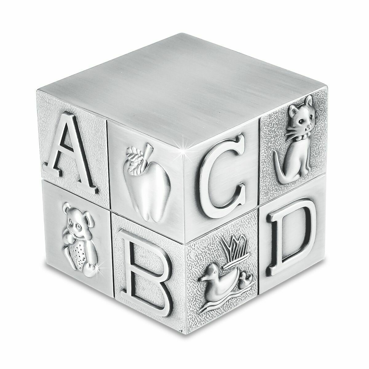 Baby Block Pewter Urn Baby Block Pewter Urn
