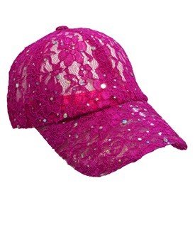 Lacey Glitter Cap - Hot Pink Lacey Glitter Cap - Hot Pink