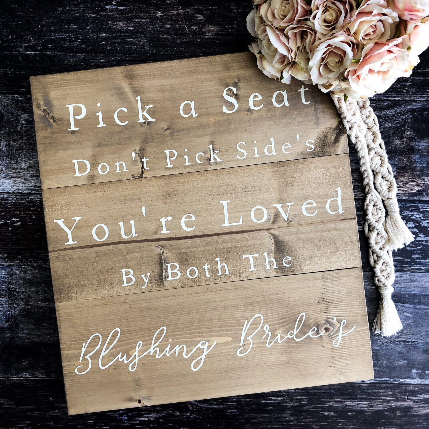Blushing Brides Same Sex Seating Poem Sign
