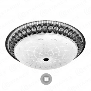 Светильник светодиодный управляемый Estares св-к накл св/д on/off MAROCCO CHROME R 72W(6120lm) 2K-4K-6K 510x150мм матовый IP20
