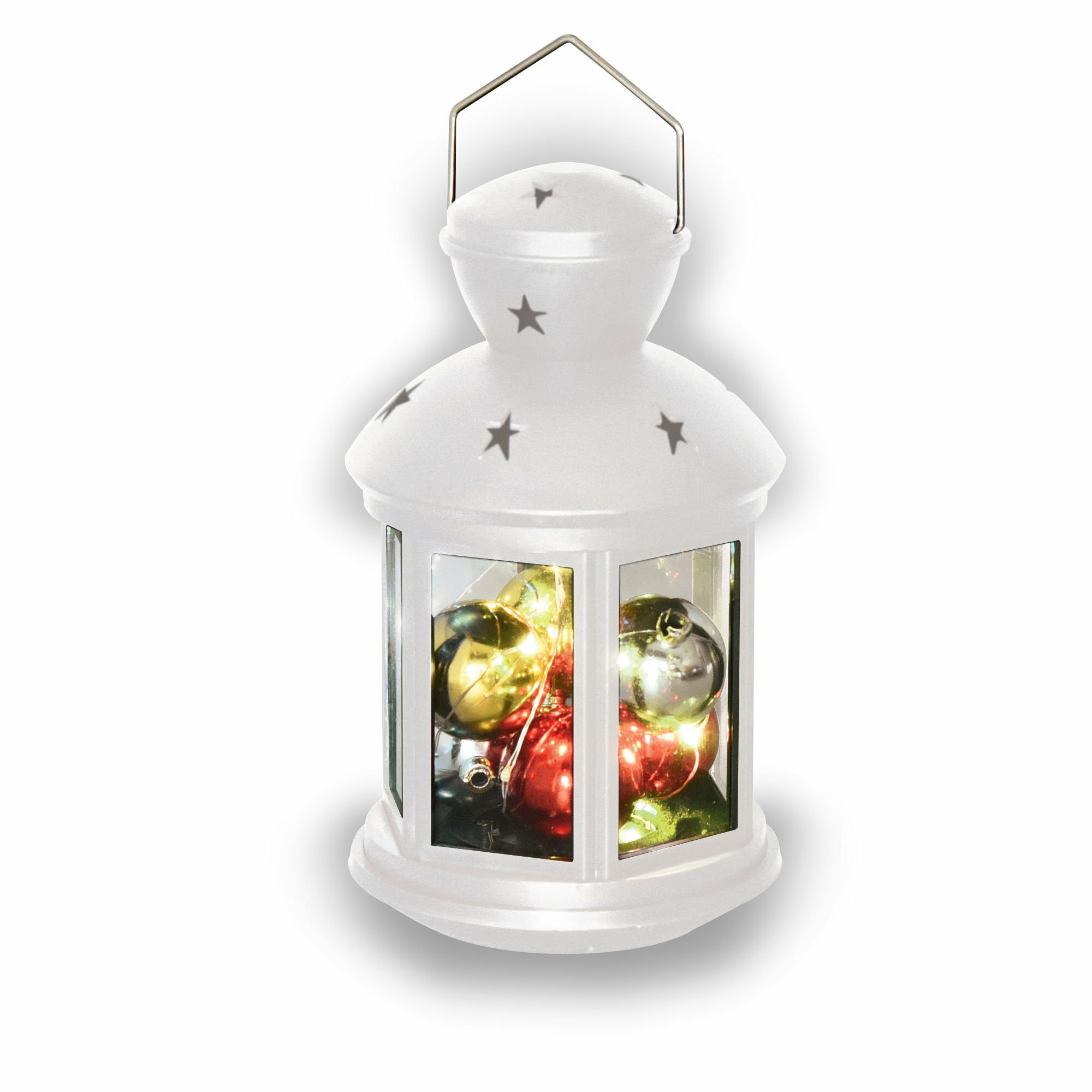 Фонарь со светодиодной гирляндой внутри, на батарейке ULD-L1220-012/TTB/WW WHITE