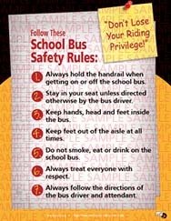School Bus Safety Rules Sticker School Bus Safety Rules Sticker