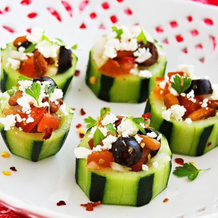 Mediterranean Cucumber Cups Mediterranean Cucumber Cups