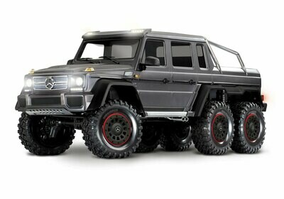 Traxxas TRX-6 Matte Graphite Metallic Mercedes-Benz G 63 AMG 6x6 (XL-5HV, TQi, LED Lights) (Wireless Module/3S 5000mAh LiPo Battery/Live iD Charger/Phone Mount) - Special Edition TRX88096-4-SLVR-COMBO-SE