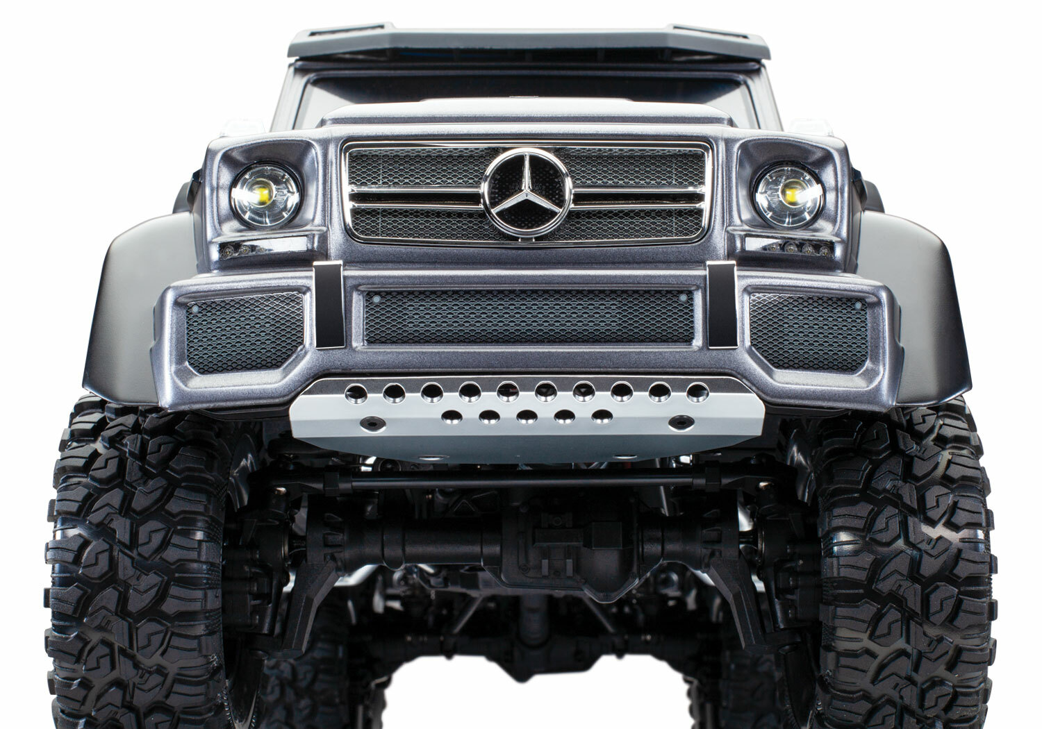 Traxxas TRX-6 Matte Graphite Metallic Mercedes-Benz G 63 AMG 6x6 (XL-5HV, TQi, LED Lights) (Wireless Module/3S 5000mAh LiPo Battery/Live iD Charger/Phone Mount) - Special Edition Traxxas TRX-6 Matte Graphite Metallic Mercedes-Benz G 63 AMG 6x6 (XL-5HV, TQi, LED Lights) (Wireless Module/3S 5000mAh LiPo Battery/Live iD Charger/Phone Mount) - Special Edition