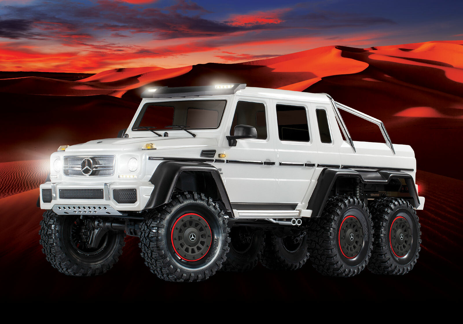 Traxxas TRX-6 Mercedes-Benz G 63 AMG 6x6 (XL-5HV, TQi, LED Lights) (No Battery or Charger) - Special Edition Traxxas TRX-6 Mercedes-Benz G 63 AMG 6x6 (XL-5HV, TQi, LED Lights) (No Battery or Charger) - Special Edition