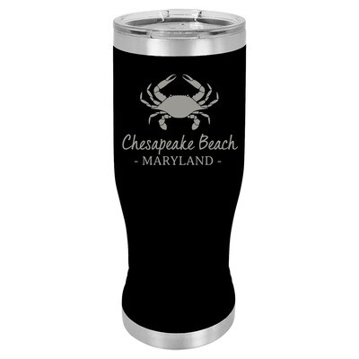 Crab & Customized Location Pilsner Tumbler 20 oz Crab & Customized Location Pilsner Tumbler 20 oz
