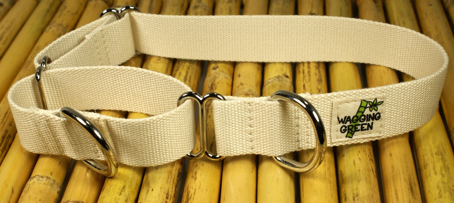 Eco Friendly Bamboo Single Layer Martingale Dog Collar - Natural (1 Eco Friendly Bamboo Single Layer Martingale Dog Collar - Natural (1