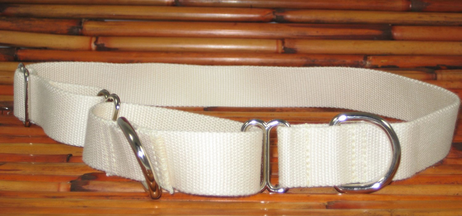 Eco Friendly Bamboo Double Layer Martingale Dog Collar - Natural (undyed) (1 Eco Friendly Bamboo Double Layer Martingale Dog Collar - Natural (undyed) (1