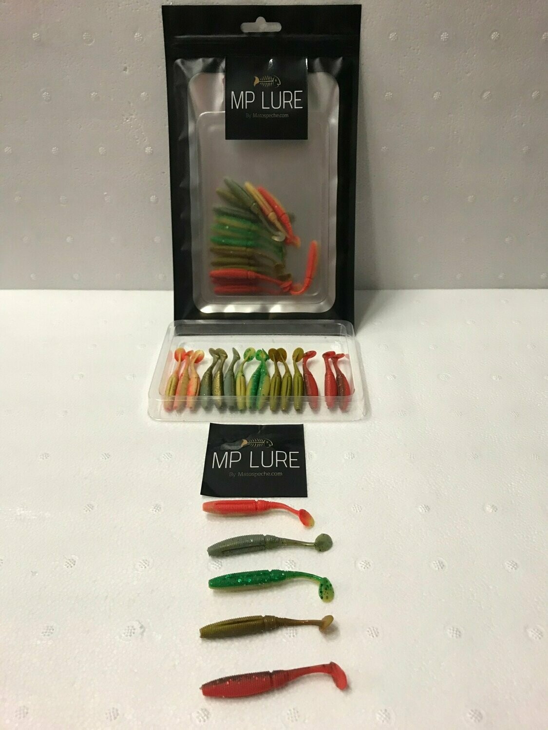 PACK 15 LEURRES SOUPLES MICRO SHAD SPECIAL TRUITES PERCHES ...