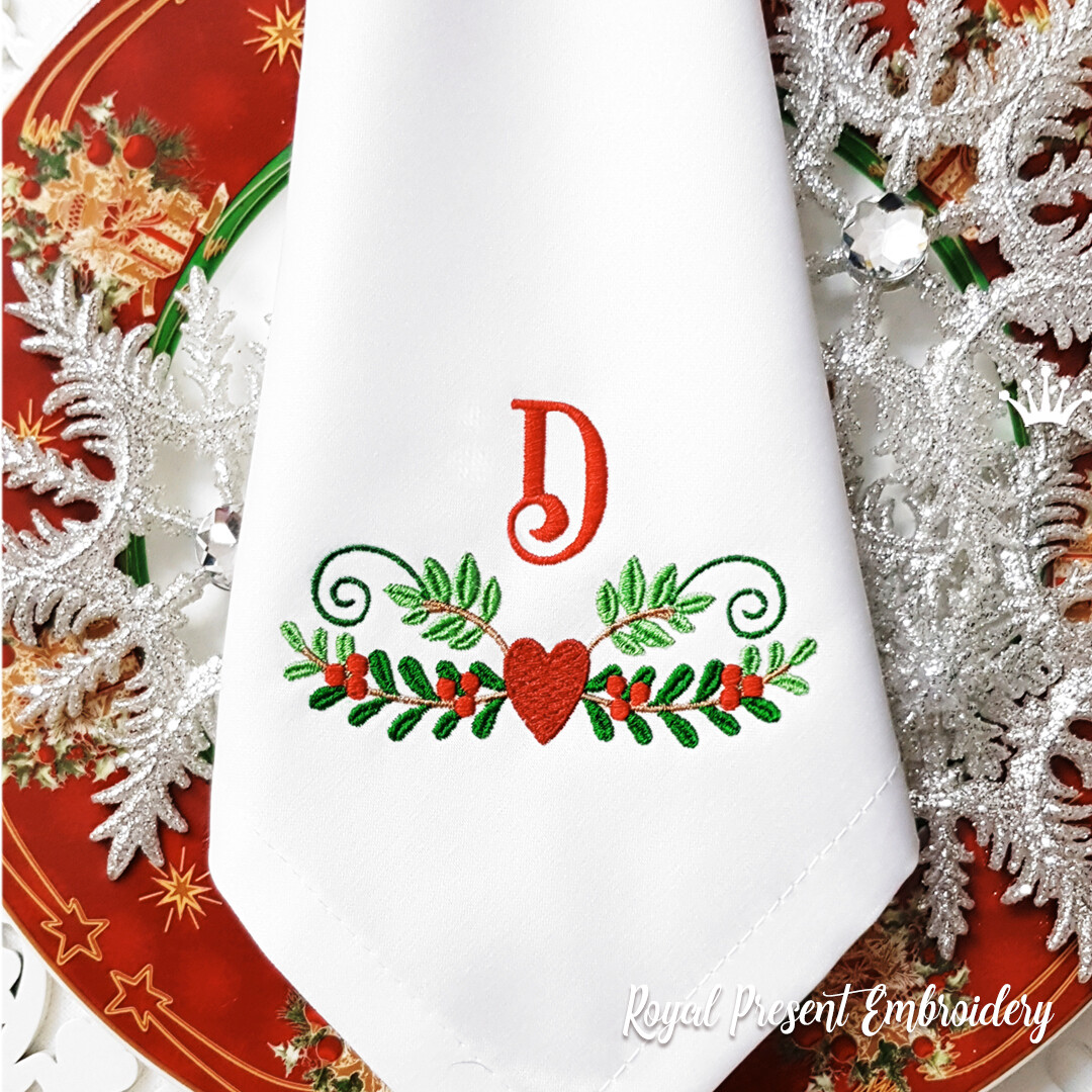 Christmas adornment with heart Machine embroidery design Christmas adornment with heart Machine embroidery design