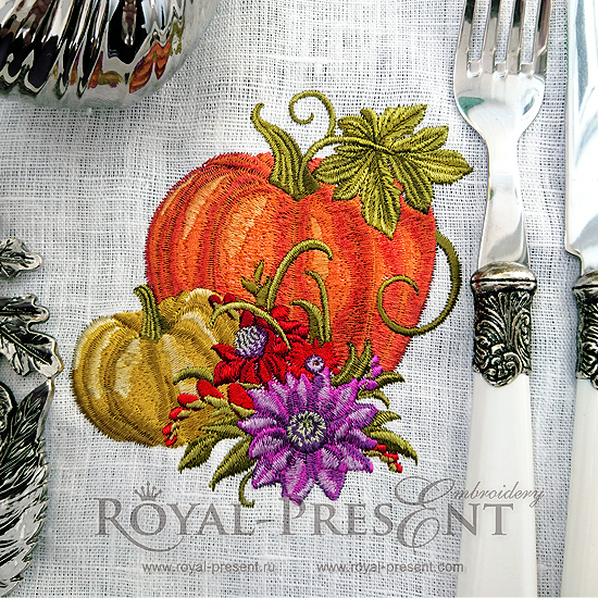 Machine Embroidery Design Elegant Pumpkins Machine Embroidery Design Elegant Pumpkins