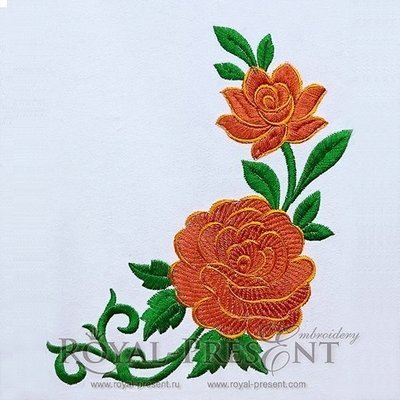 Floral & Gardening corners | Royal Present Embroidery | machine