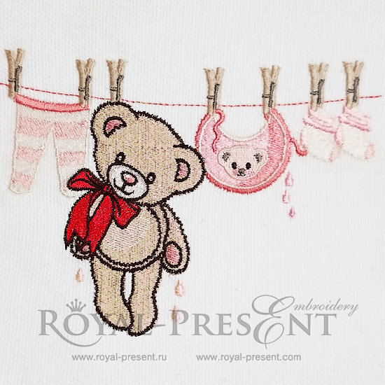 Teddy Bear Machine Embroidery Design - 4 sizes Teddy Bear Machine Embroidery Design - 4 sizes