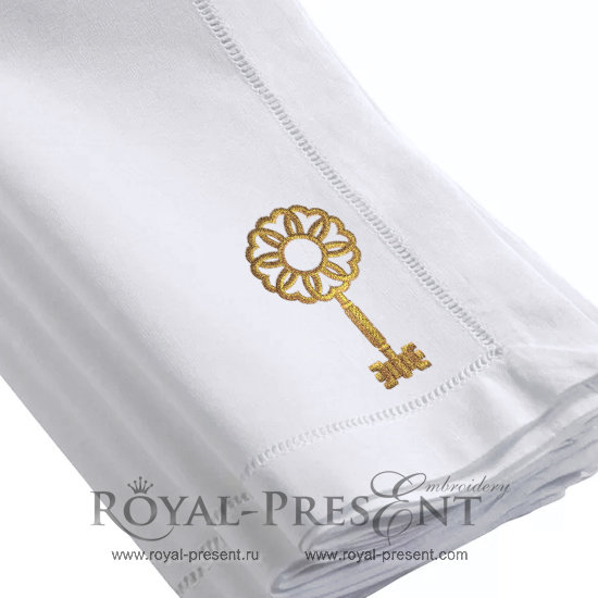 Machine Embroidery Design Bronze key - 2 sizes Machine Embroidery Design Bronze key - 2 sizes