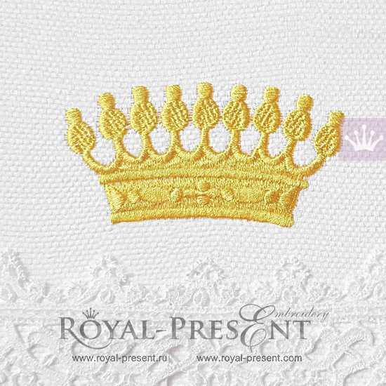 Medieval Crown Machine Embroidery Design - 3 sizes Medieval Crown Machine Embroidery Design - 3 sizes