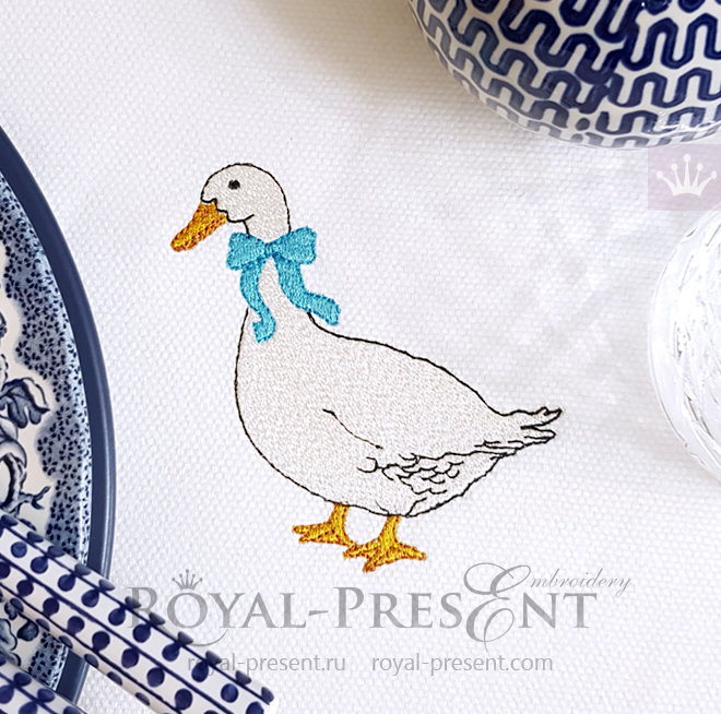 Machine Embroidery Design Czech goose - 2 sizes Machine Embroidery Design Czech goose - 2 sizes