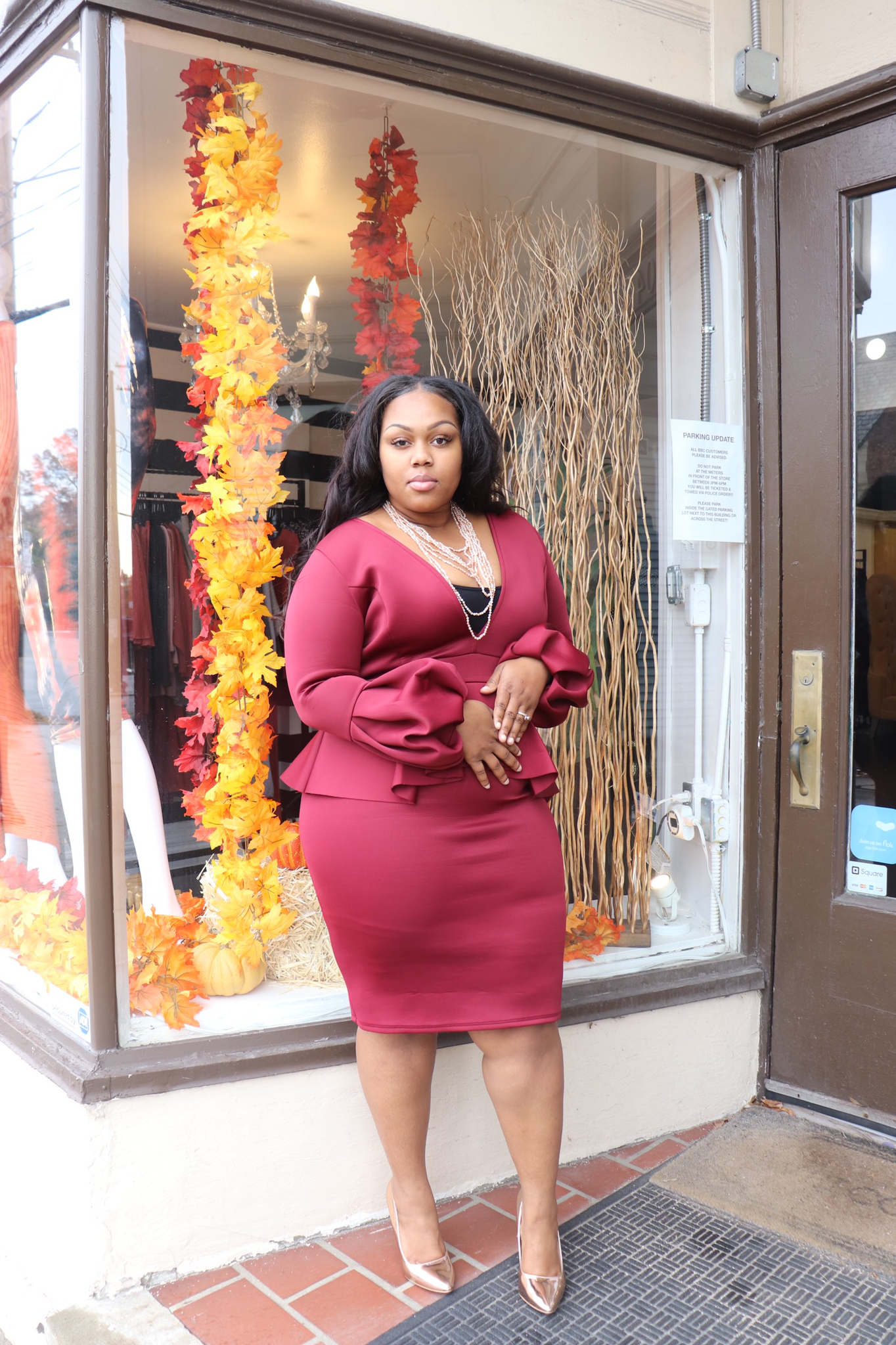 Whitney Peplum Bodycon Dress