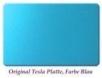 Plaque Tesla bleue format carte de crédit Plaque Tesla bleue format carte de crédit