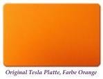 Plaque Tesla orange format carte de crédit Plaque Tesla orange format carte de crédit
