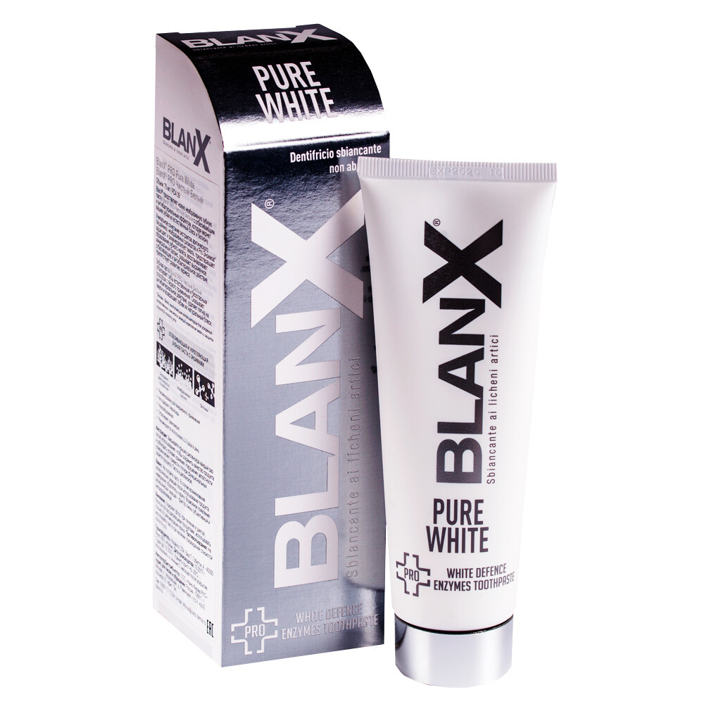 Отбеливающая зубная паста BlanX Pro Pure White Чистый белый, 75 мл. Отбеливающая зубная паста BlanX Pro Pure White Чистый белый, 75 мл.