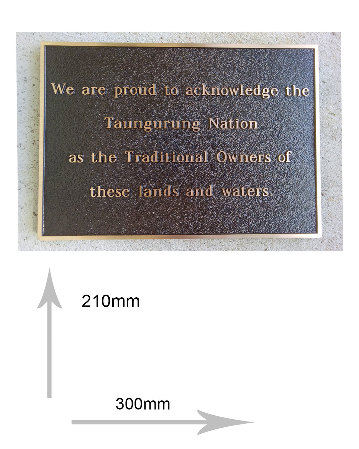 Acknowledgement Plaque - Cast Bronze 00006