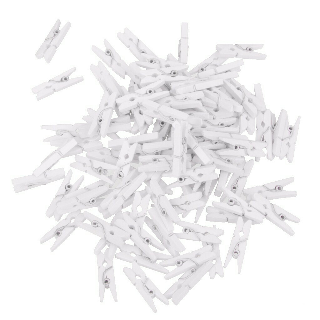 Wooden Pegs 4.5cm White (Qty30) Wooden Pegs 4.5cm White (Qty30)